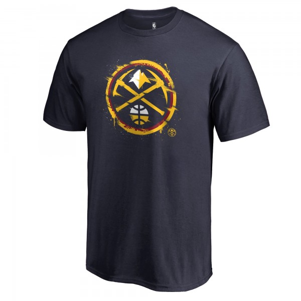 Denver Nuggets Navy Splatter Logo T-Shirt