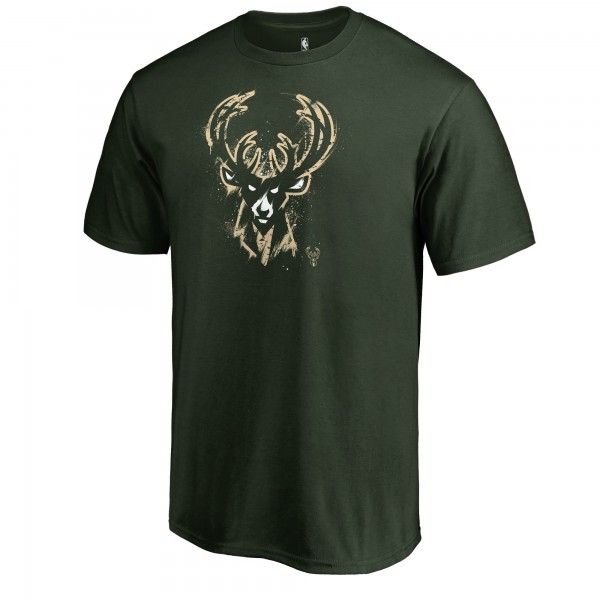 Milwaukee Bucks Green Splatter Logo T-Shirt