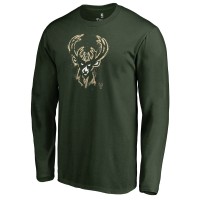 Футболка с длинным рукавом Milwaukee Bucks Splatter Logo - Green