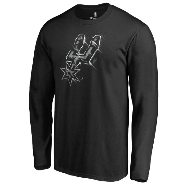 Футболка с длинным рукавом San Antonio Spurs Black Splatter Logo