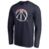 Футболка с длинным рукавом Washington Wizards Splatter Logo - Navy