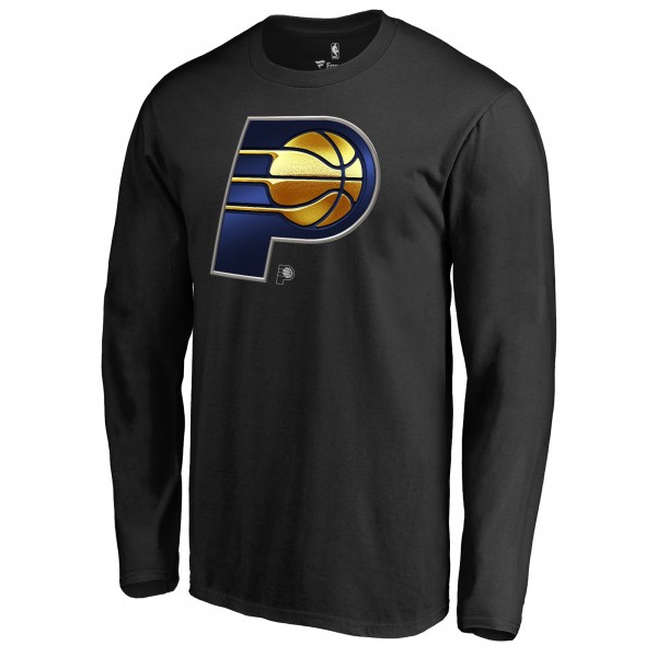 Indiana Pacers Black Midnight Mascot Long Sleeve T-Shirt