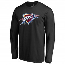 Футболка с длинным рукавом Oklahoma City Thunder Black Midnight Mascot
