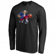 Philadelphia 76ers Black Midnight Mascot Long Sleeve T-Shirt