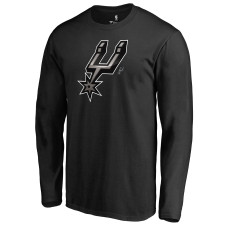 Футболка с длинным рукавом San Antonio Spurs Black Midnight Mascot