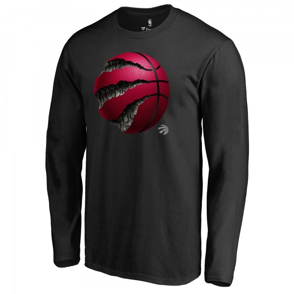 Toronto Raptors Black Midnight Mascot Long Sleeve T-Shirt