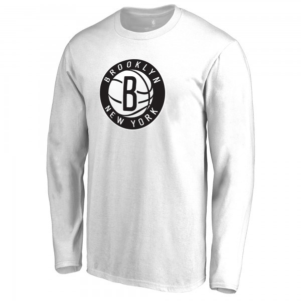 Футболка с длинным рукавом Brooklyn Nets Alternate Logo - White