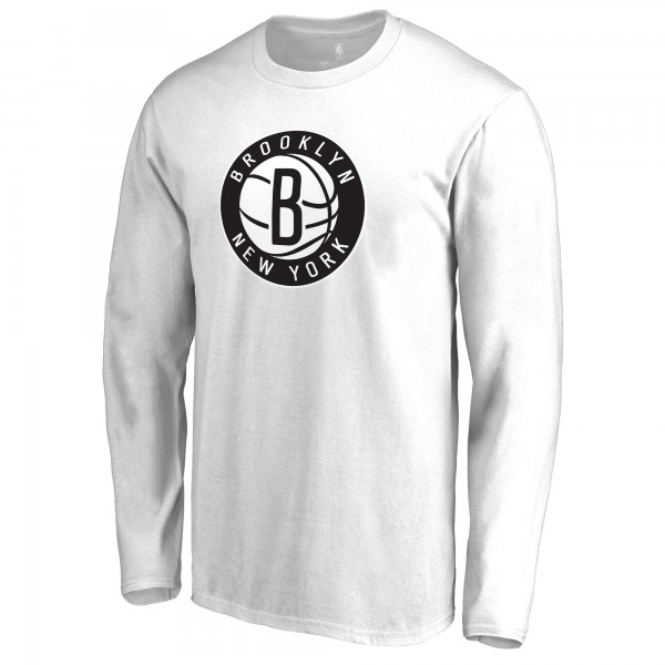 Футболка с длинным рукавом Brooklyn Nets Alternate Logo - White