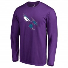Футболка с длинным рукавом Charlotte Hornets Purple Alternate Logo