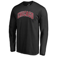Футболка с длинным рукавом Chicago Bulls Black Alternate Logo