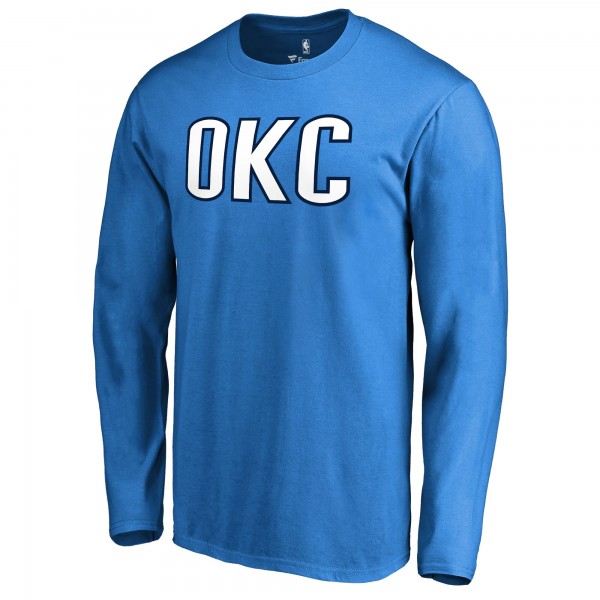 Футболка с длинным рукавом Oklahoma City Thunder Blue Alternate Logo