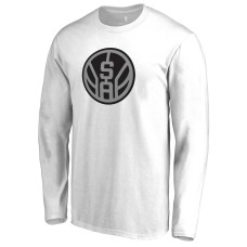Футболка с длинным рукавом San Antonio Spurs White Alternate Logo