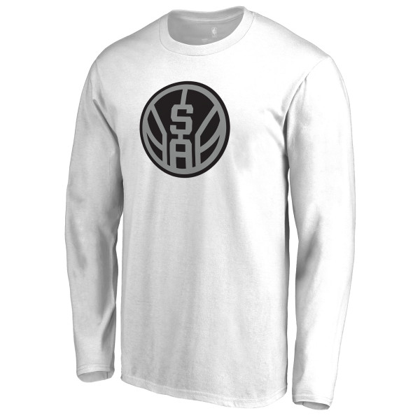 Футболка с длинным рукавом San Antonio Spurs White Alternate Logo