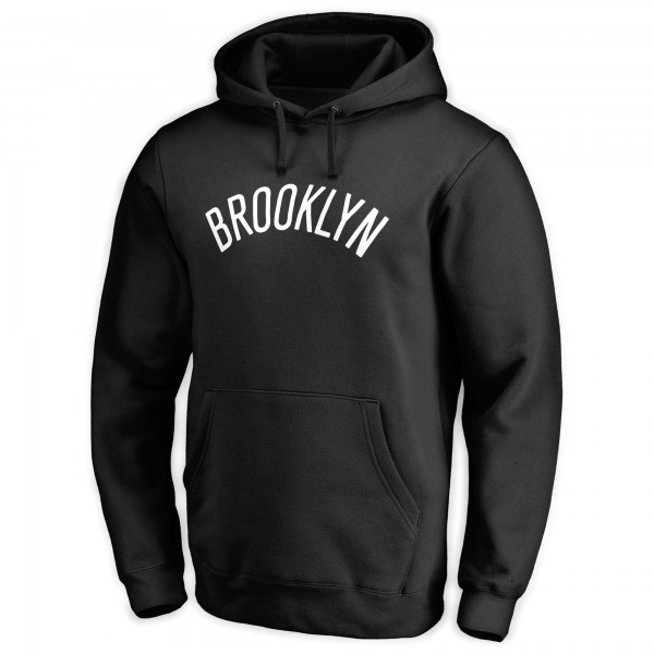 Толстовка с капюшоном Brooklyn Nets Wordmark - Black - фирменная одежда NBA