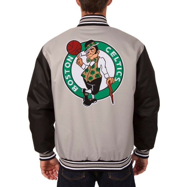 Куртка Boston Celtics JH Design Poly Twill Logo - Gray