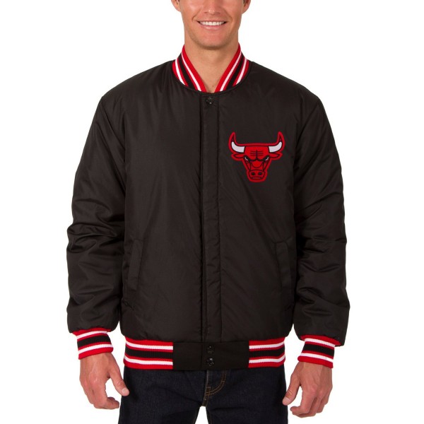 Куртка Chicago Bulls JH Design Black Reversible Wool Logo
