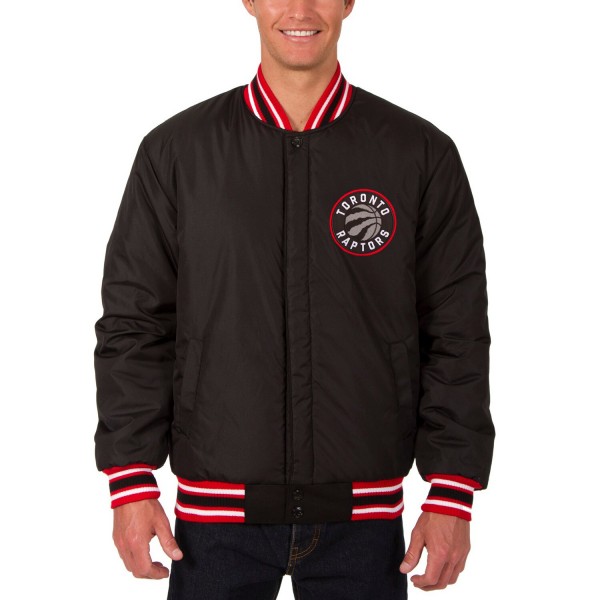 Куртка двусторонняя Toronto Raptors JH Design Contrast Trim - Black