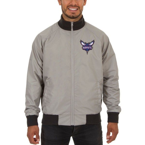 Куртка двусторонняя Charlotte Hornets JH Design - Gray
