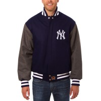 Куртка на кнопках New York Yankees JH Design Wool - Navy/Charcoal