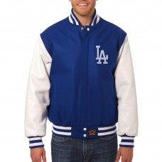 Los Angeles Dodgers JH Design Royal Wool Leather Full-Snap Jacket