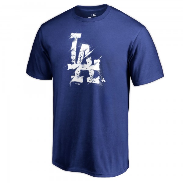 Los Angeles Dodgers Royal Splatter Logo T-Shirt
