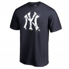 New York Yankees Navy Splatter Logo T-Shirt