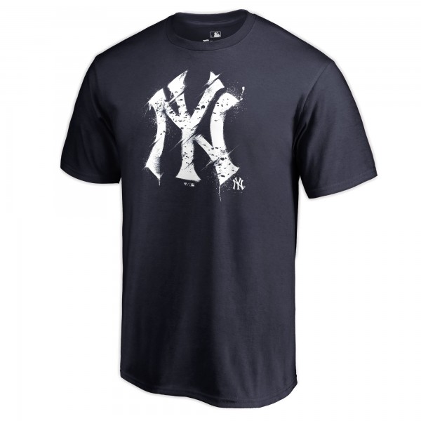 New York Yankees Navy Splatter Logo T-Shirt