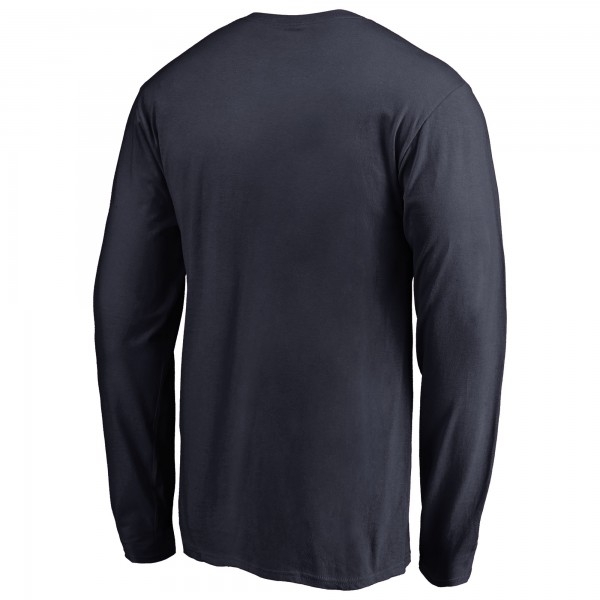 New York Yankees Navy Splatter Logo Long Sleeve T-Shirt