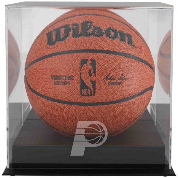 Indiana Pacers Fanatics Authentic Black Base Team Logo Basketball Display Case with Mirrored Back