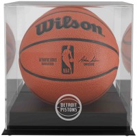 Detroit Pistons Fanatics Authentic Black Base Team Logo Basketball Display Case with Mirrored Back