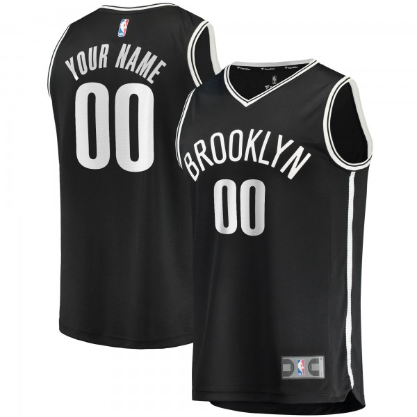 Игровая именная майка Brooklyn Nets Fast Break Replica Black - Icon Edition - личная джерси НБА