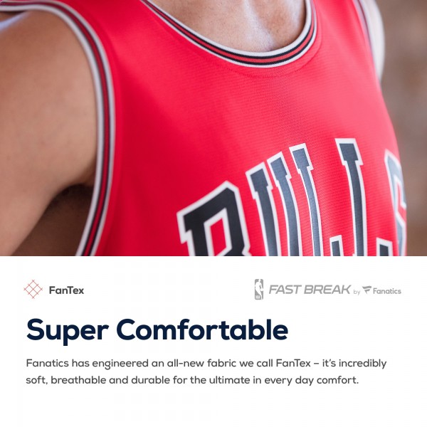 Именная игровая джерси Chicago Bulls Red Fast Break Replica - Icon Edition