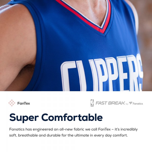 Игровая именная майка LA Clippers Fast Break Replica Royal - Icon Edition - личная джерси НБА