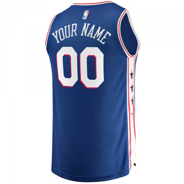 Игровая именная майка Philadelphia 76ers Fast Break Replica Royal - Icon Edition - личная джерси НБА