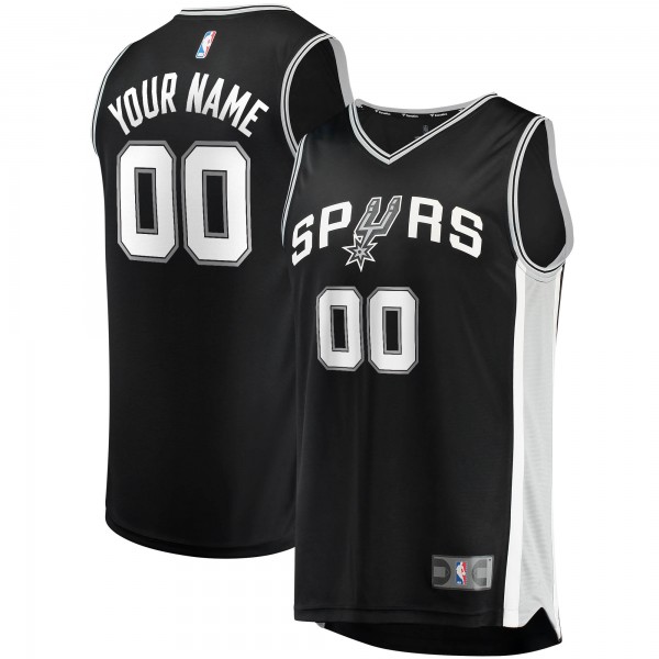 Игровая именная майка San Antonio Spurs Fast Break Replica Black - Icon Edition - личная джерси НБА