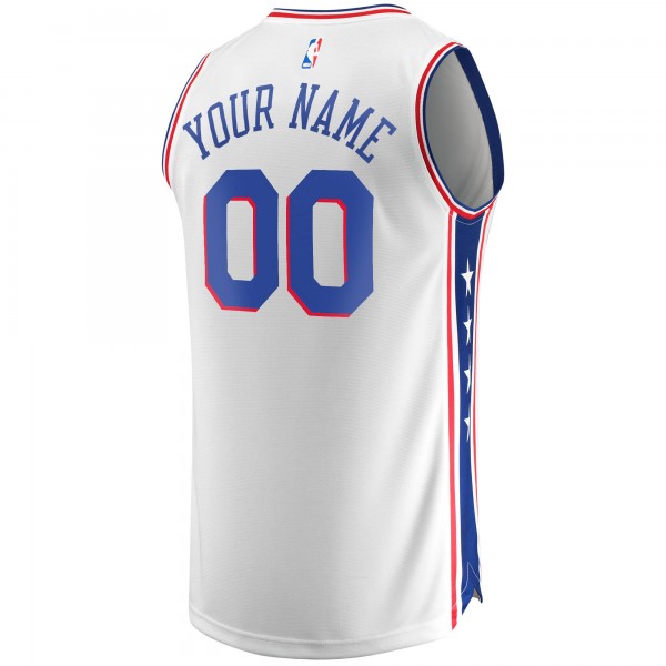 Игровая именная майка Philadelphia 76ers Fast Break Replica White - Association Edition - личная джерси НБА