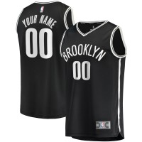 Именная игровая джерси Youth Brooklyn Nets Black Fast Break Replica - Icon Edition