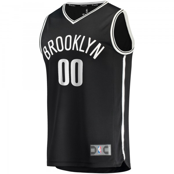 Именная игровая джерси Youth Brooklyn Nets Black Fast Break Replica - Icon Edition