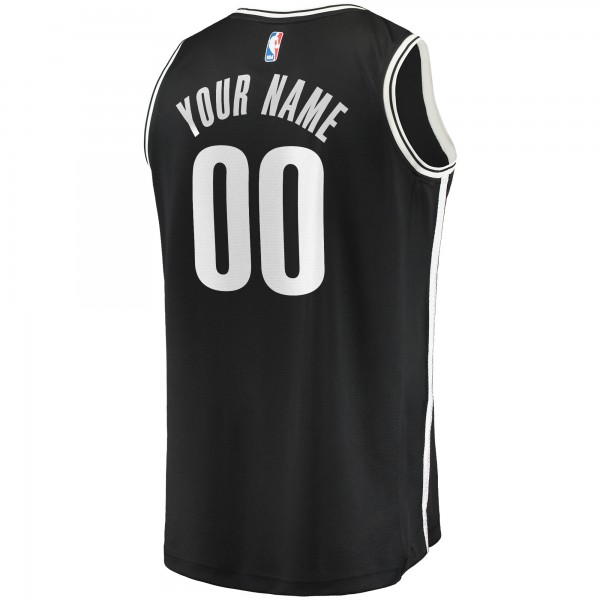Именная игровая джерси Youth Brooklyn Nets Black Fast Break Replica - Icon Edition