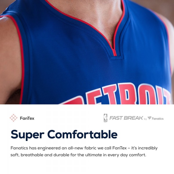 Игровая форма  Detroit Pistons Youth Fast Break Custom Replica Blue - Icon Edition