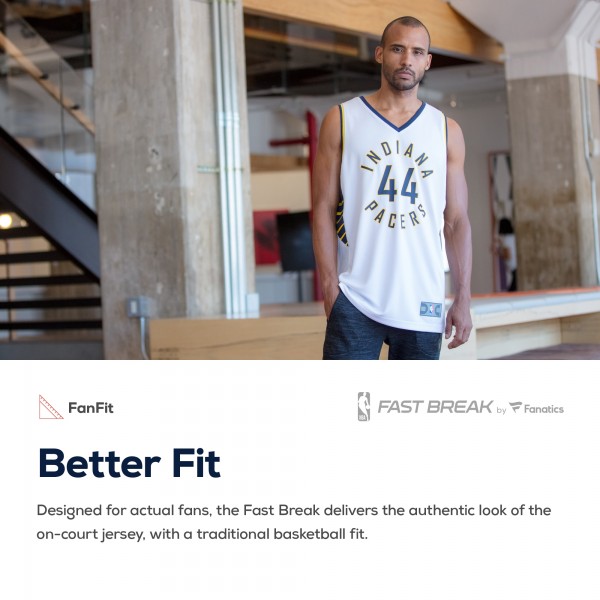 Детская именная игровая майка Indiana Pacers Fast Break Replica Navy - Icon Edition - баскетбольная джерси NBA