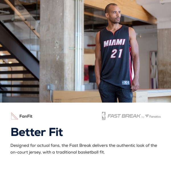 Игровая форма  Miami Heat Youth Fast Break Custom Replica Black - Icon Edition