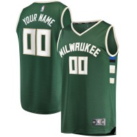 Игровая форма  Milwaukee Bucks Youth Fast Break Custom Replica Hunter Green - Icon Edition