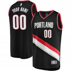 Детская именная игровая майка Portland Trail Blazers Fast Break Replica Black - Icon Edition