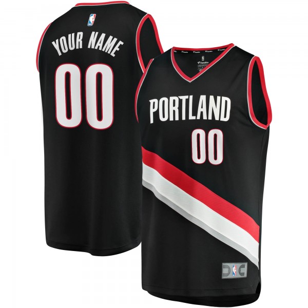 Детская именная игровая майка Portland Trail Blazers Fast Break Replica Black - Icon Edition - баскетбольная джерси NBA