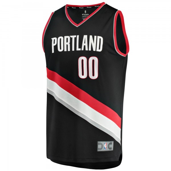 Детская именная игровая майка Portland Trail Blazers Fast Break Replica Black - Icon Edition - баскетбольная джерси NBA