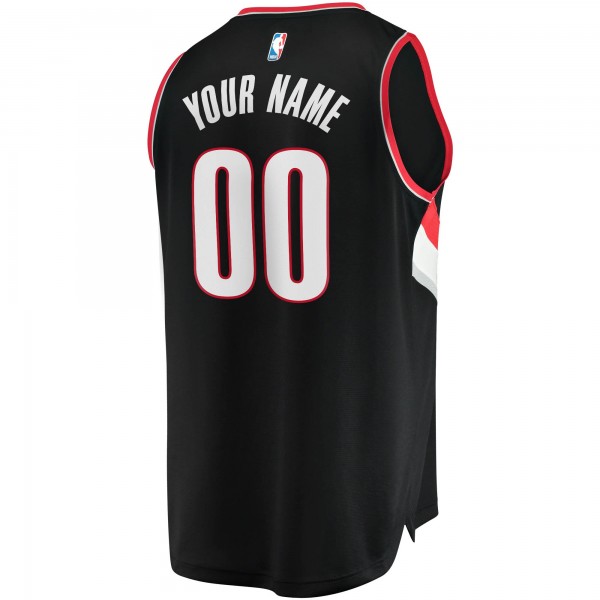 Детская именная игровая майка Portland Trail Blazers Fast Break Replica Black - Icon Edition - баскетбольная джерси NBA
