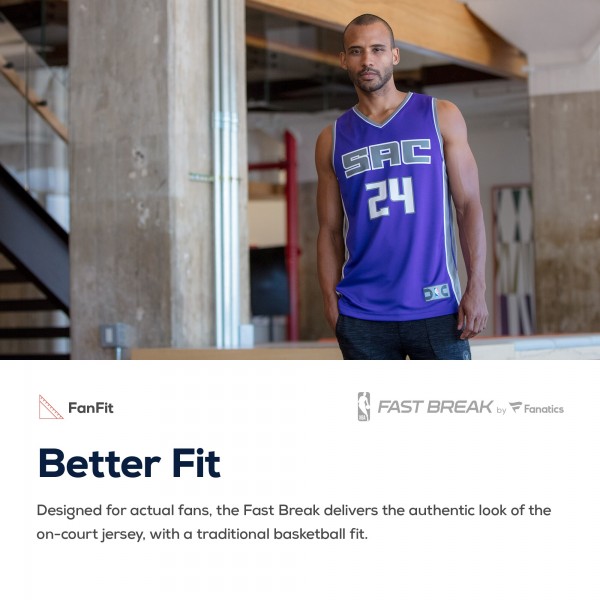 Детская именная игровая майка Sacramento Kings Fast Break Replica Purple - Icon Edition - баскетбольная джерси NBA