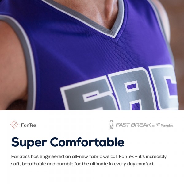 Детская именная игровая майка Sacramento Kings Fast Break Replica Purple - Icon Edition - баскетбольная джерси NBA