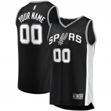 Детская именная игровая майка San Antonio Spurs Fast Break Replica Black - Icon Edition